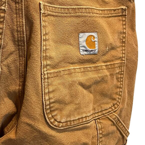 Vintage Carhartt Cropped Double Knee Carpenter Work Pants Size 30 x 32 - Picture 4 of 9